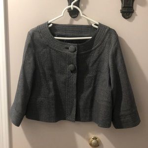 Gray Cropped Jacket Blazer